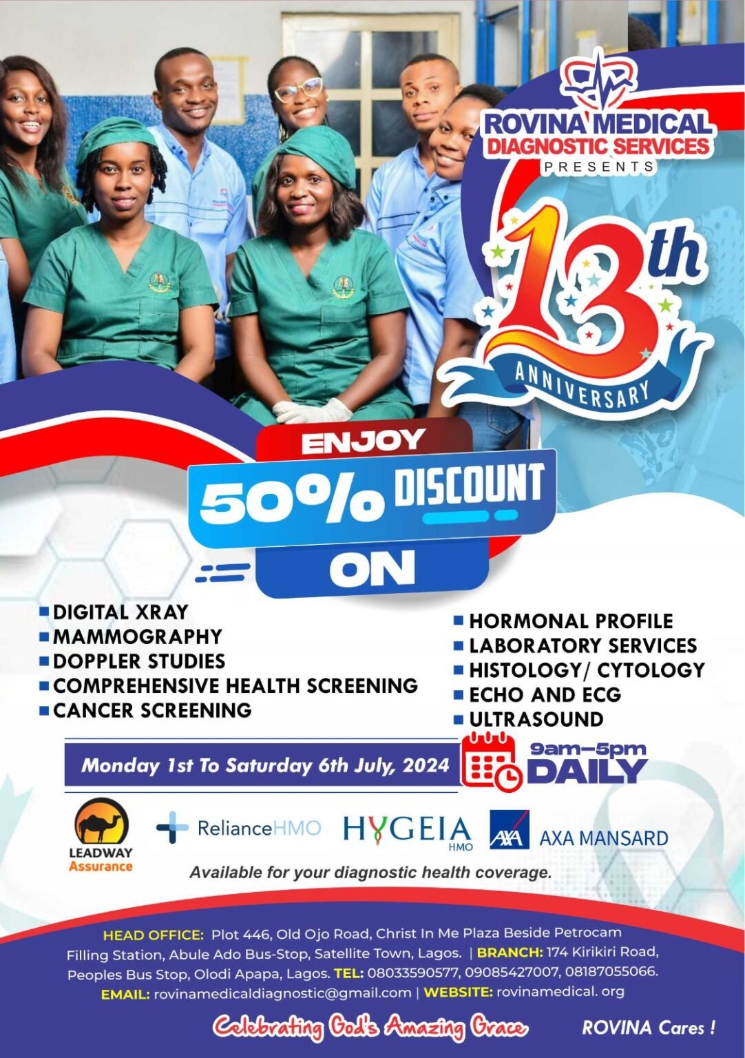 ROVINA Medical Diagnostic Services Medical Diagnostic Center in Lagos, Nigeria Radiology